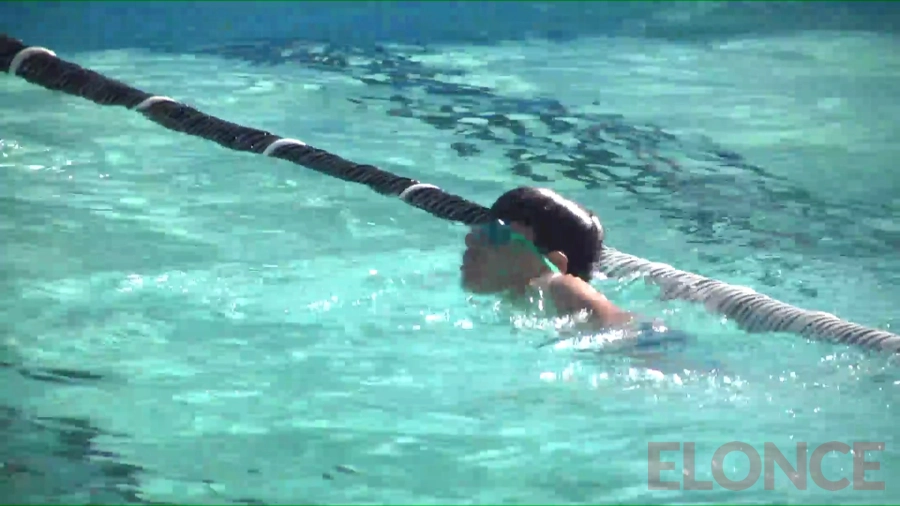 Nadador en acci&oacute;n.