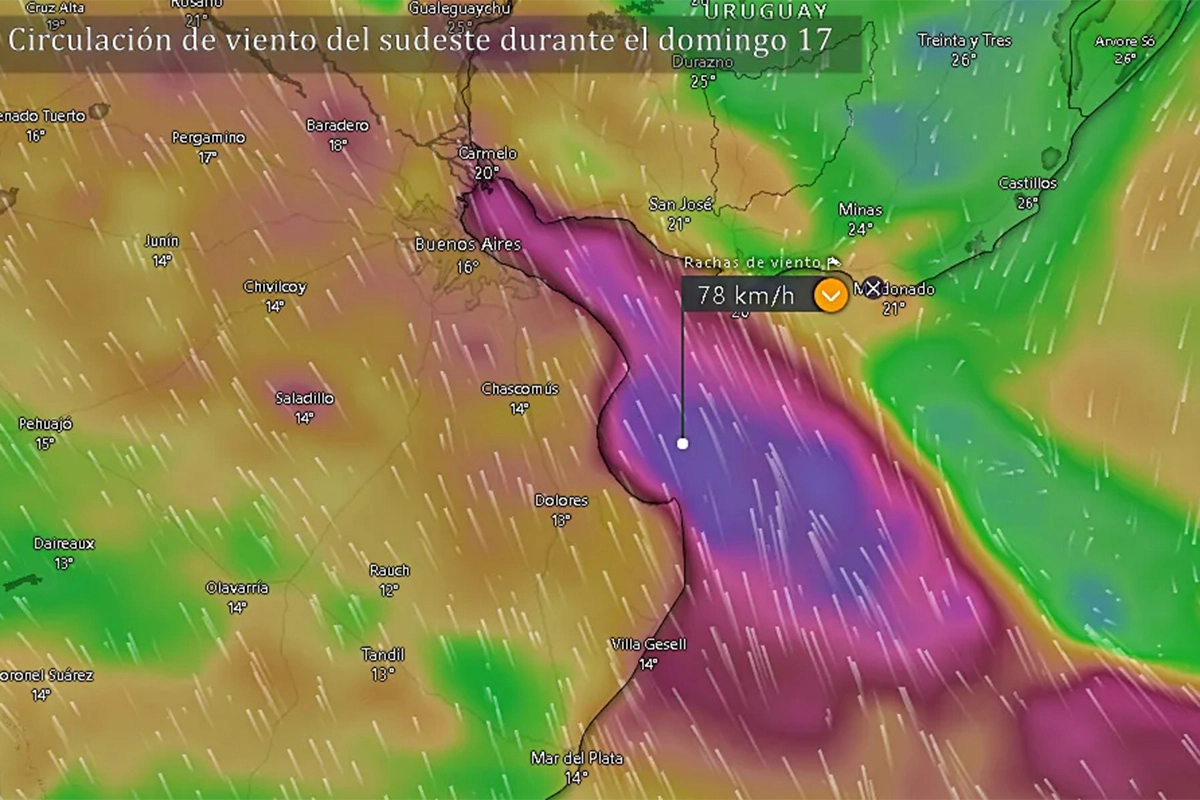 Habrá fuertes vientos sur y sudeste el domingo Habrá fuertes vientos sur y sudeste el domingo