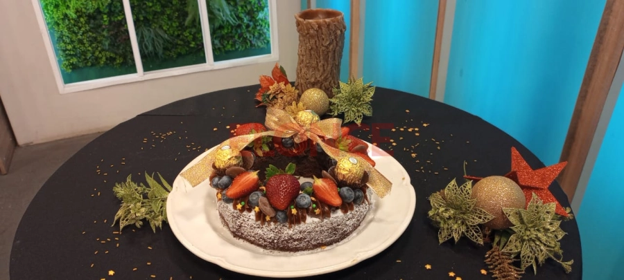 La Cocina del Once: corona de brownie y pinos navide&ntilde;os fitness. (foto: Elonce)