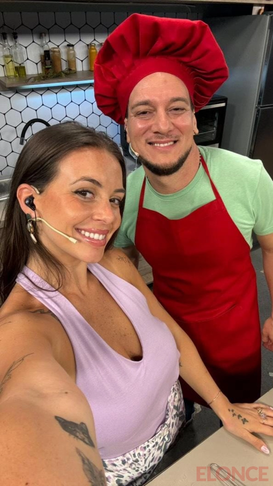 El cheff Sebasti&aacute;n Celecia y la conductora Sol Stettler. (foto: Elonce)