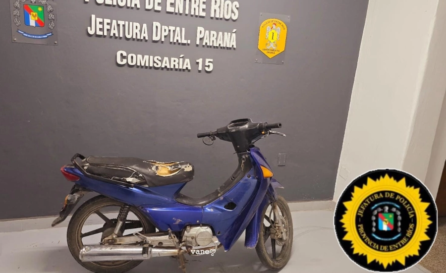 Moto en la que se traslad&oacute; el sujeto