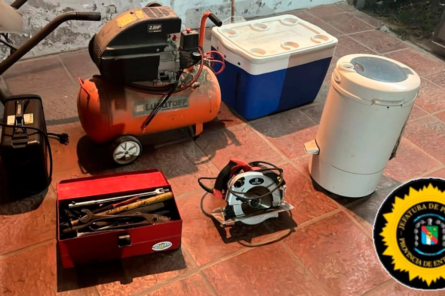 Los elementos robados. Foto: Jefatura Departamental Paran&aacute;