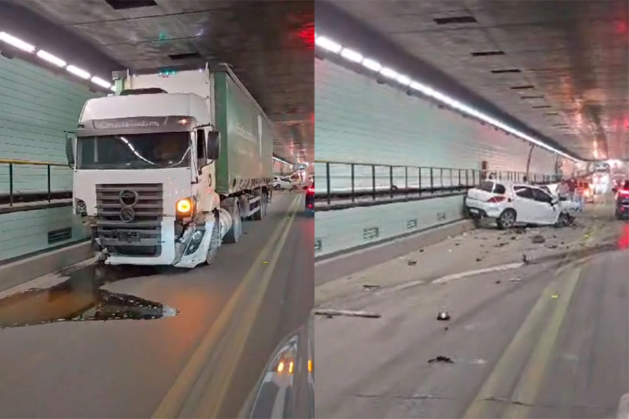 El auto choc&oacute; contra el cami&oacute;n