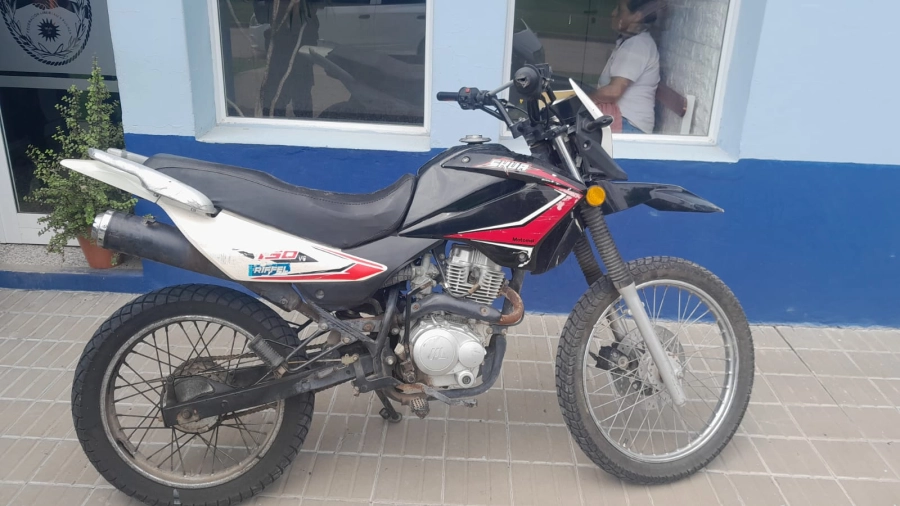 La moto secuestrada. (foto: Polic&iacute;a de Entre R&iacute;os)