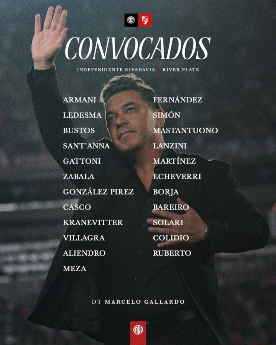Los convocados de River.
