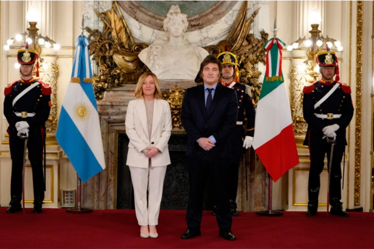 Javier Milei recibió a la primera ministro de Italia