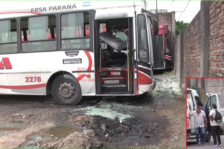 Un chofer tuvo que ser asistido tras incendiarse un colectivo en Paraná