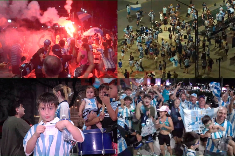 Locura por Racing en Paraná: hinchas dieron la vuelta olímpica por la Plaza de Mayo