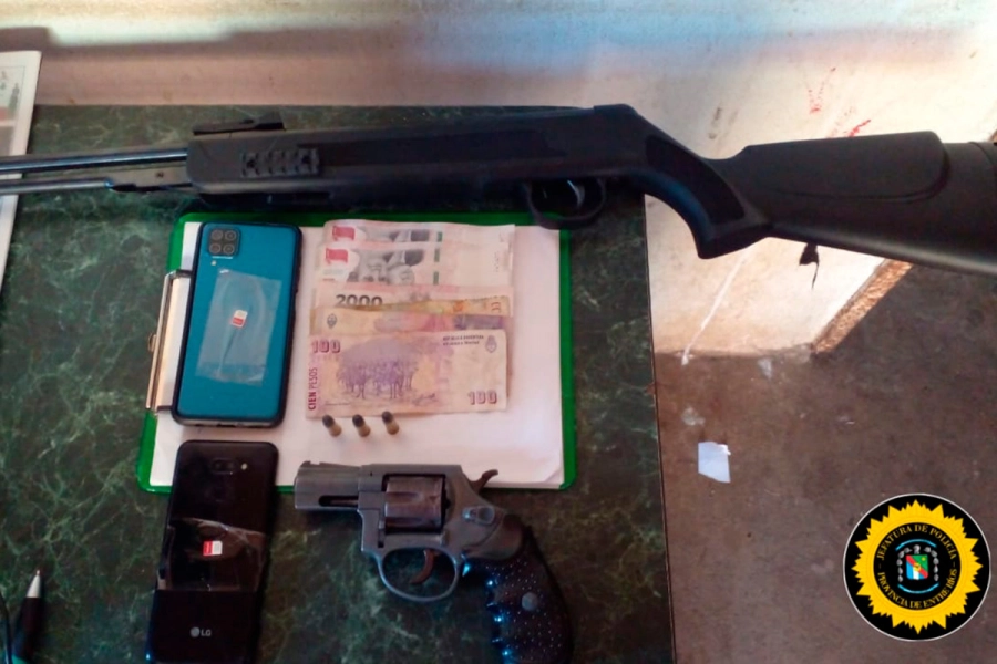 Secuestraron armas de fuego. (foto: Polic&iacute;a de Entre R&iacute;os)
