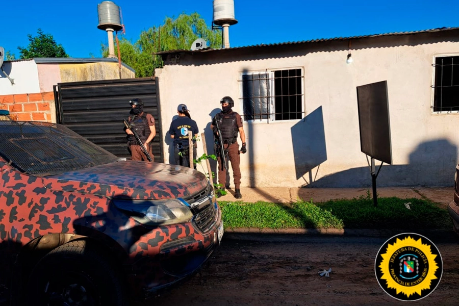 Allanamientos por narcomenudeo. (foto: Polic&iacute;a de Entre R&iacute;os)