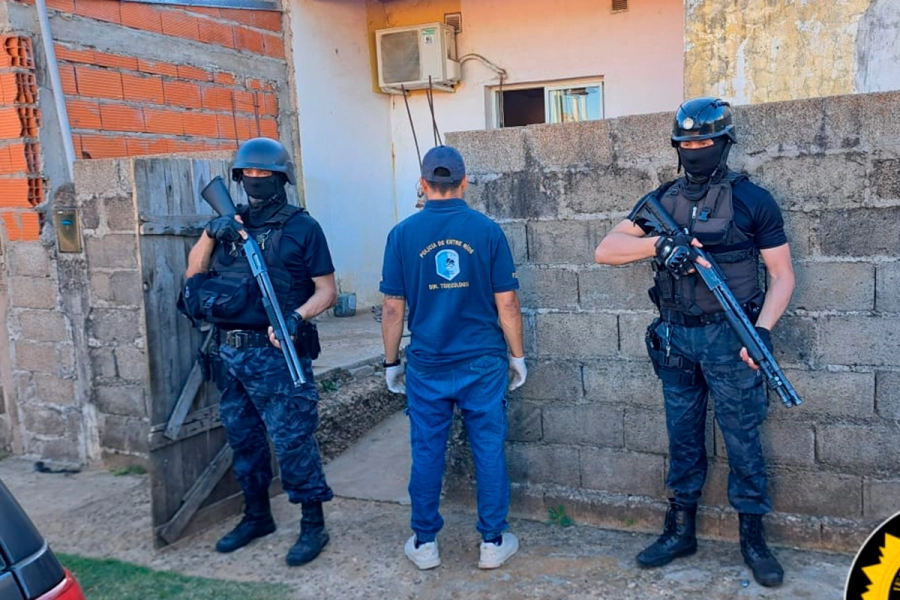 Incautaron dosis de coca&iacute;na y marihuana. (foto: Polic&iacute;a de Entre R&iacute;os)