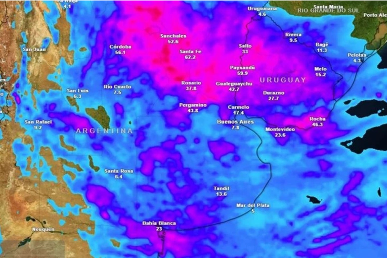 Anuncian tormentas “con abundante caída de agua” y “actividad eléctrica” en Entre Ríos