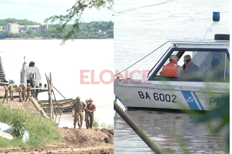 Con buzos tácticos y embarcaciones, se intensifica la búsqueda del sargento que cayó al río Paraná