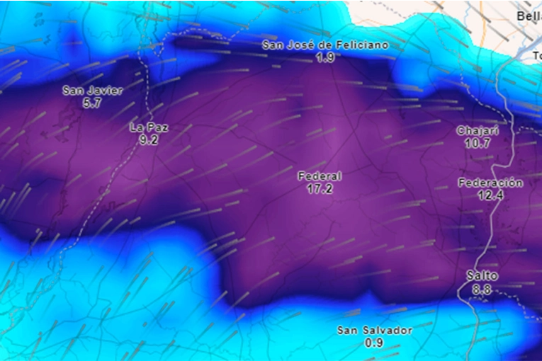 Anunciaron alerta roja por tormentas para una zona en Entre Ríos: qué implica