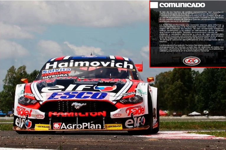 TC: el comunicado de la ACTC tras el sabotaje a Werner en el autódromo de La Plata