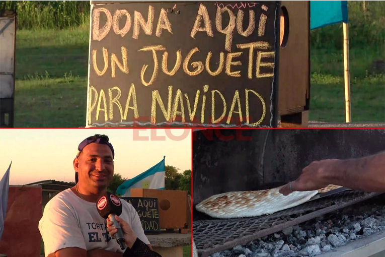 Gestos de corazón: vendedor de tortas asadas recolecta juguetes para niños de barrios de Paraná