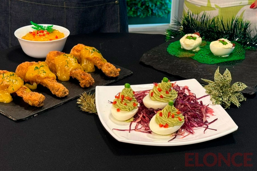 Muslos de pollo a la naranja.