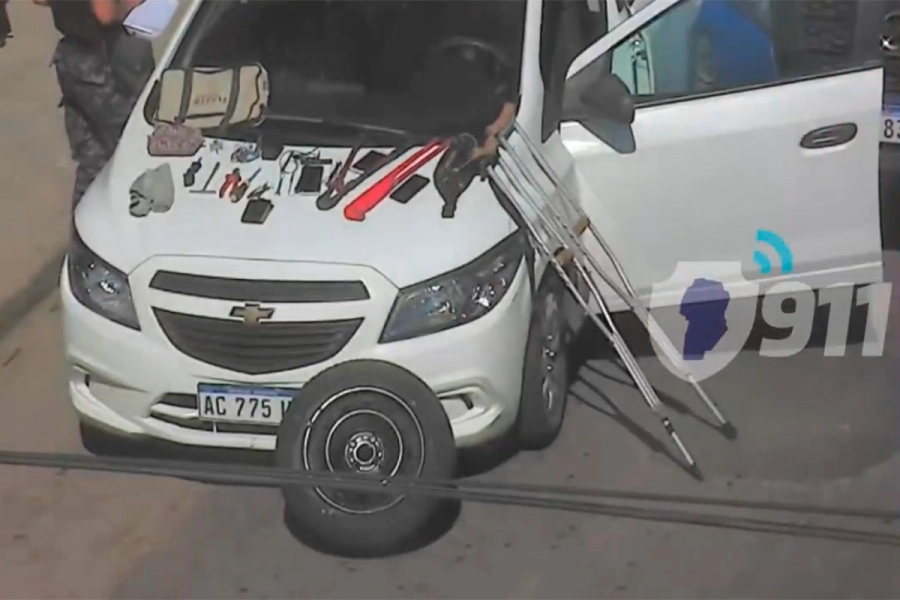 Los elementos hallados en el auto del ladr&oacute;n