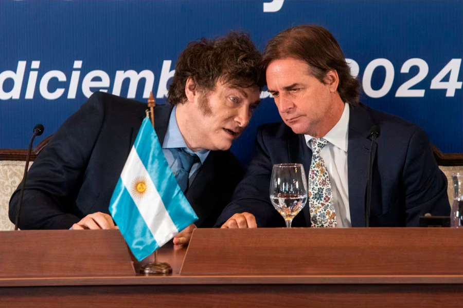 Milei y Lacalle Pou.