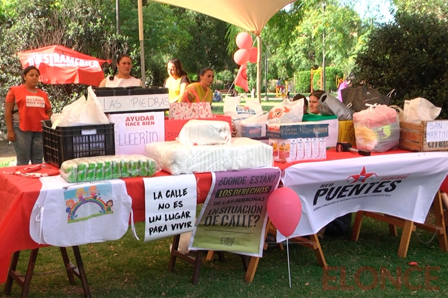 Jornada solidaria en Plaza Sáenz Peña. (foto: Elonce)