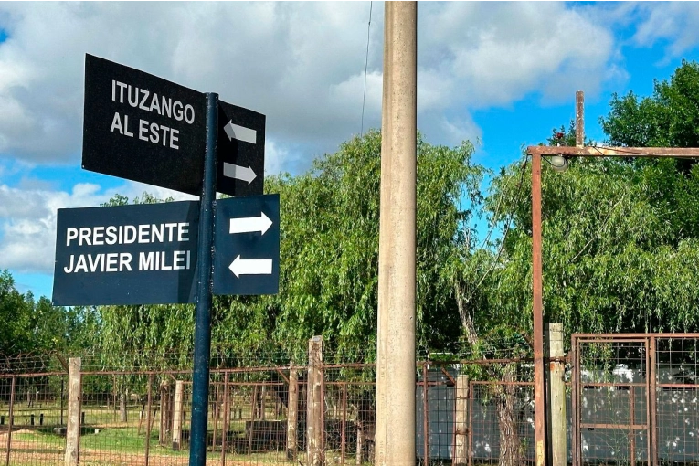 Javier Milei cuenta con una calle a su nombre en Gualeguaychú