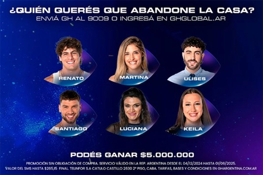 Nominados Gran Hermano. Telefe