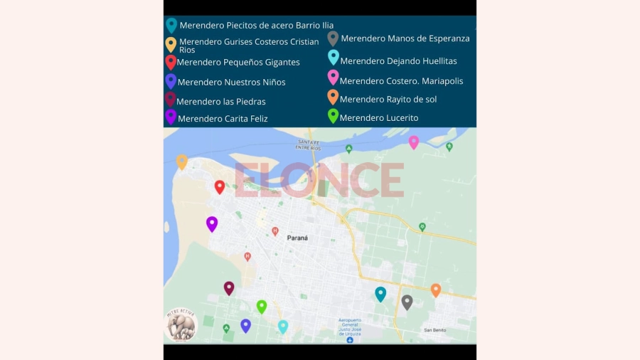 Los merenderos que ser&aacute;n beneficiados