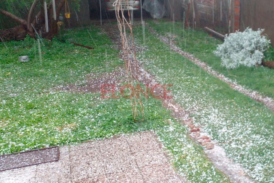 As&iacute; graniz&oacute; en San Benito. Foto: Elonce
