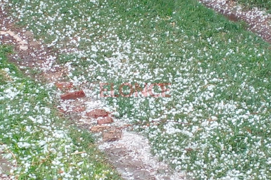 As&iacute; graniz&oacute; en San Benito. Foto: Elonce