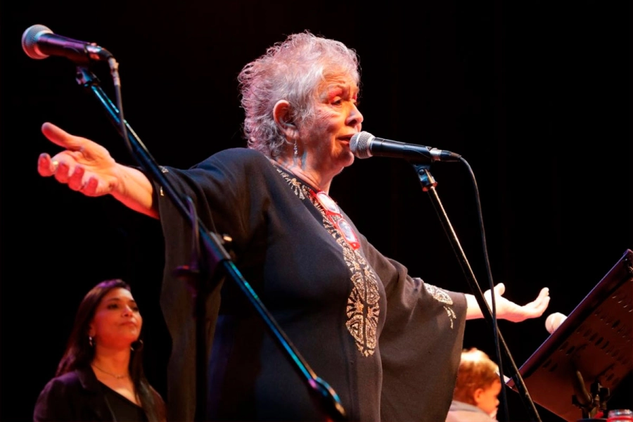 María Silva en el escenario.