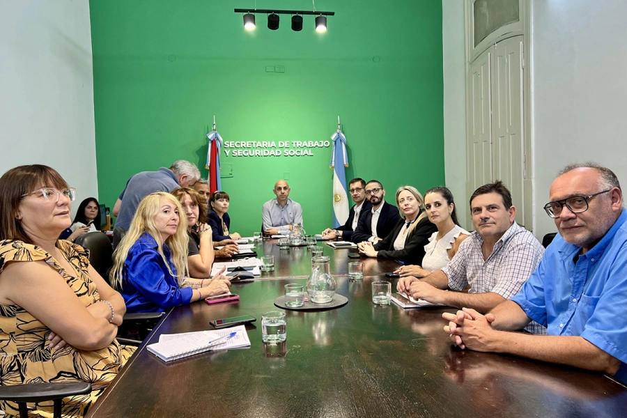 La reunión en Secretaría de Trabajo. (G.E.R.)