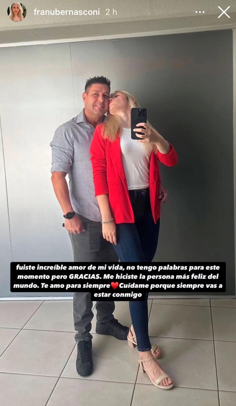 La despedida de su novia (Intagram- Todo Noticias)