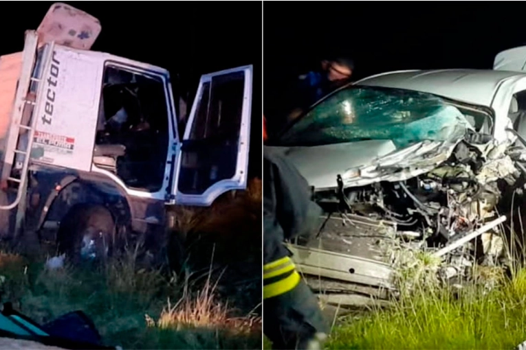 Choque entre camión y auto en Ruta 12: “Es un milagro que todos estén vivos”