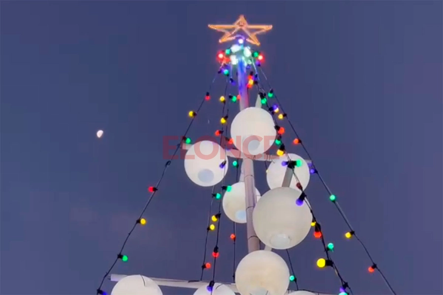 El &aacute;rbol de Navidad del parque infantil del Patito Sirir&iacute;.