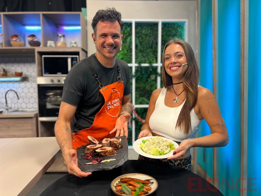 La conductora Sol Stettler y el chef Santiago Lauro