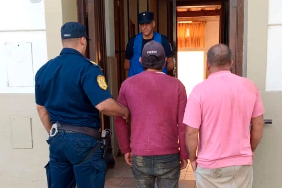 Los detenidos por abigeato. (PER)