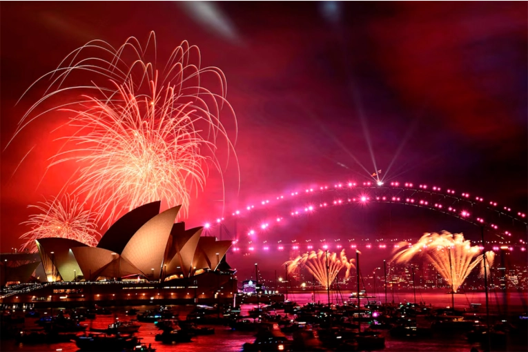 Nueva Zelanda y Australia ya recibieron el 2025 con show de fuegos artificiales