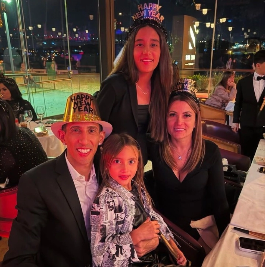 &Aacute;ngel Di Mar&iacute;a y su familia. (foto: Instagram)