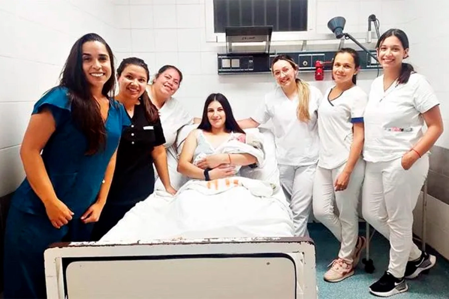 Ayel&eacute;n y Lorenzo en el hospital de Federal