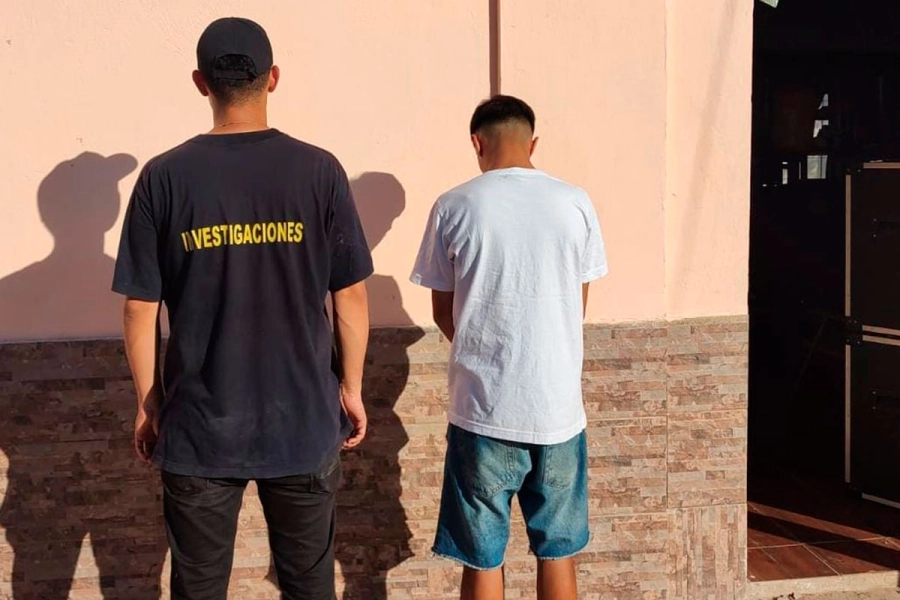 El menor que fue detenido y derivado a la Divisi&oacute;n Minoridad. Foto: Polic&iacute;a de Entre R&iacute;os
