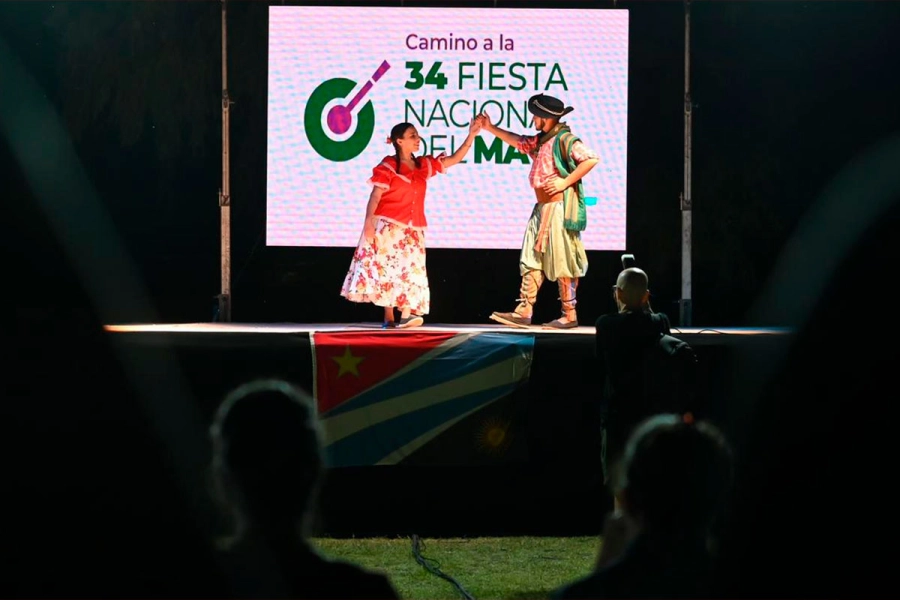 Los artistas en el escenario. (MP)