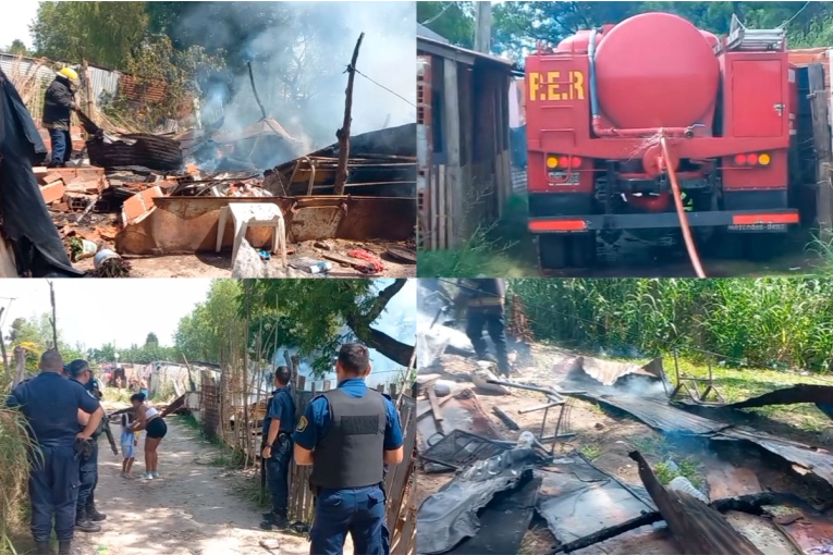 Violencia en Villa Huesito: incendiaron una casa e hirieron a un hombre en la cabeza