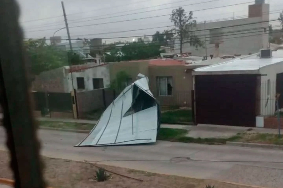 Registro del fuerte temporal en San Luis (redes sociales).