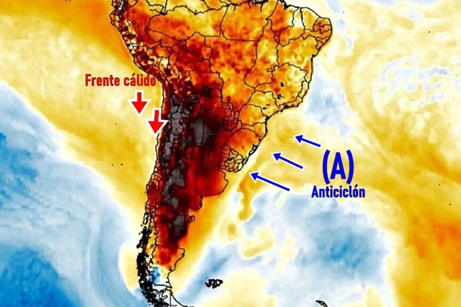 Prev&eacute;n un domo de calor en Argentina. Infoagro