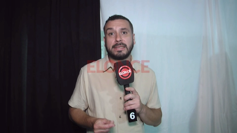 Dami&aacute;n Malatesta, cronista presente en Diamante. Foto: Elonce