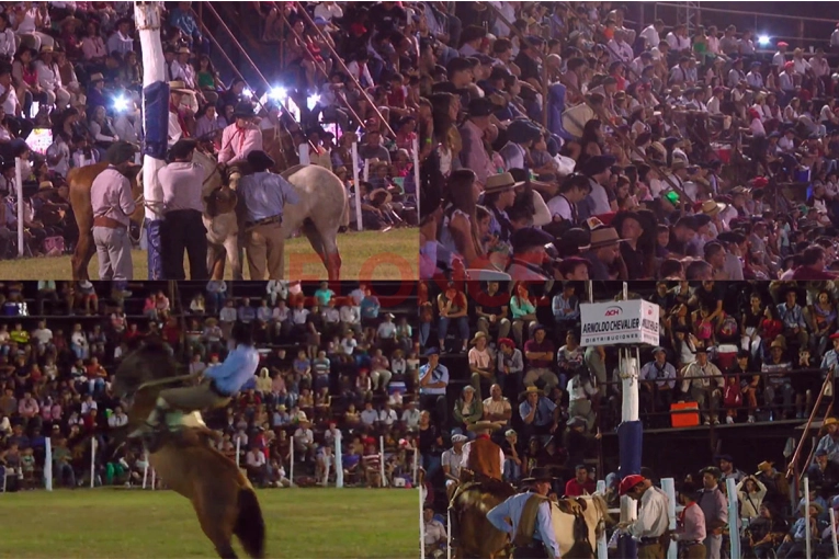 Diamante ya vive la primera luna del Festival Nacional de Jineteada y Folclore