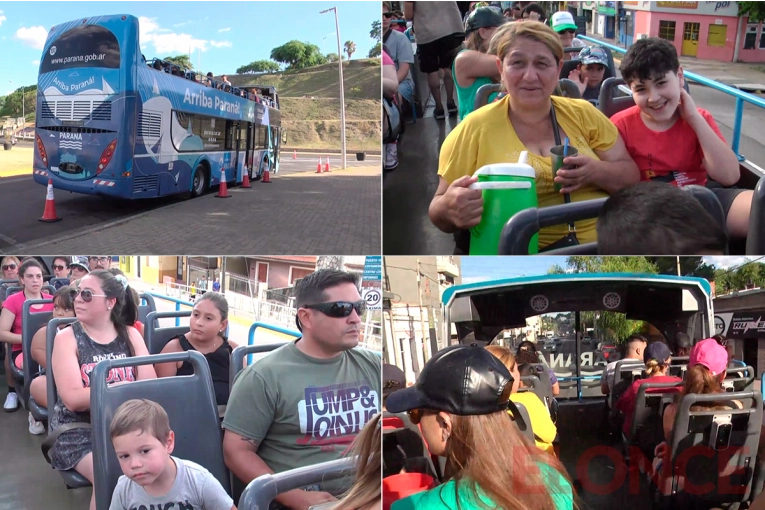 Turistas por un día: Paranaenses recorren la ciudad en el Bus Turístico