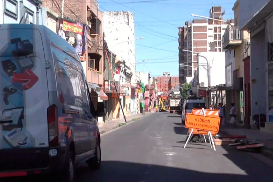 Tramo de calle Gualeguaych&uacute; cortada