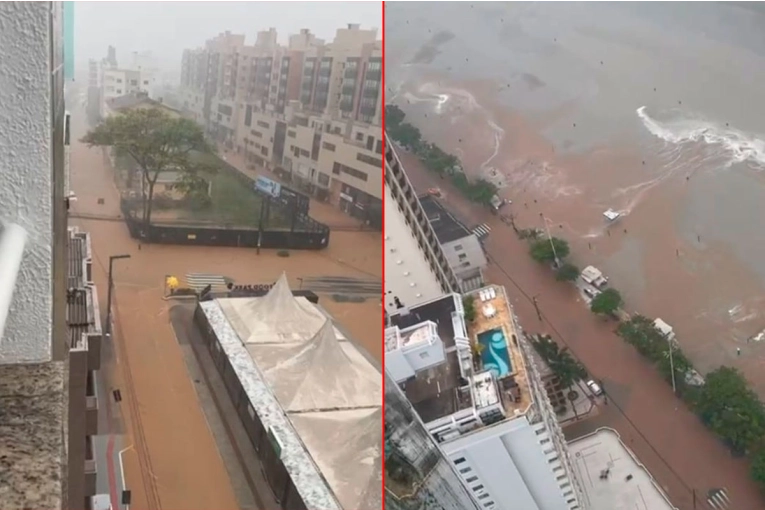 Camboriú en emergencia por lluvias e inundaciones y estuvo cortada la BR-101: videos y fotos