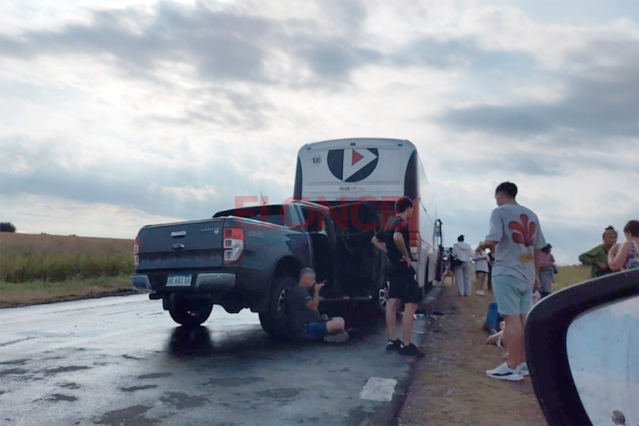 Accidente sobre Ruta 18, en El Espinillo. (foto Elonce)